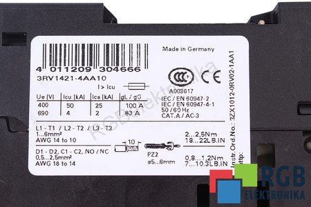 3RV1421-4AA10 SIEMENS SIRIUS