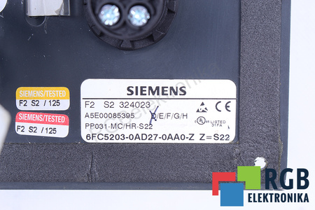 6FC5203-0AD27-0AA0-Z Z=S22 SIEMENS CLAVIER