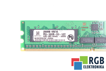 PC2-3200R-333-12ZZ NETLIST 256MB 1RX16