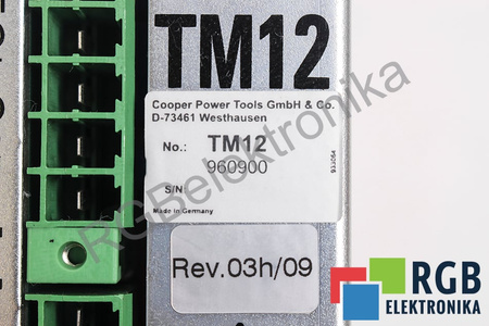 TM12 COOPER TOOLS 960900 REV.03H/09