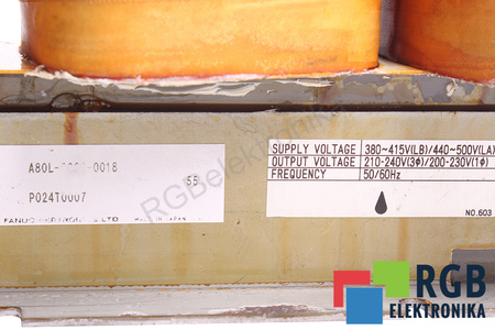 A80L-0028-0018 FANUC 10.5KVA 380-415/440-500V, 210-240/200-230V TRANSFORMATEUR