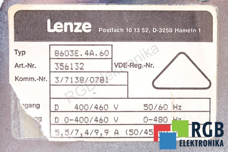 33.8603E.4A.60 LENZE 8603E.4A.60 8600