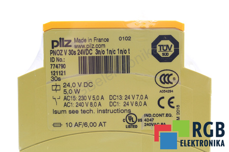 PNOZ V 30S 24VDC 3N/O 1N/C 1N/O T PILZ 774790 RELAIS DE SÉCURITÉ