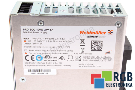 1469480000 WEIDMULLER PRO ECO ALIMENTATION A DÉCOUPAGE