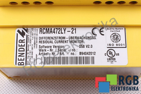 RCMA472LY-21 BENDER