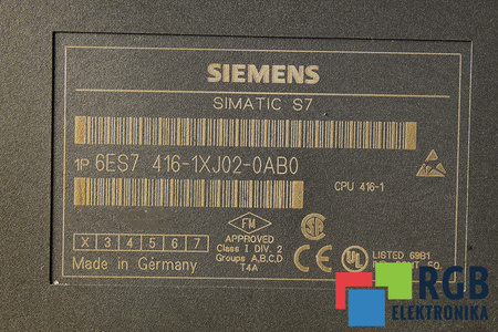 6ES7416-1XJ02-0AB0 SIEMENS CPU 416-1 SIMATIC S7-400
