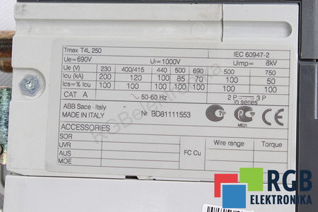 T4L250 ABB 1SDA054070R1 SECTIONNEUR