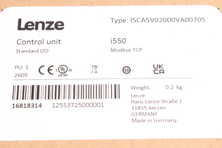 I5CA5V02000VA0070S LENZE 16818314 MODBUS TCP I550