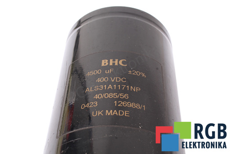 CONDENSATEUR ALS31A1171NP BHC COMPONENTS LTD BHC 4500UF, 400V