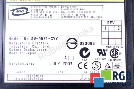 SW-9571-CYY MATSUSHITA POUR LOGIQ7 GE YOKOGAWA DVD-ROM