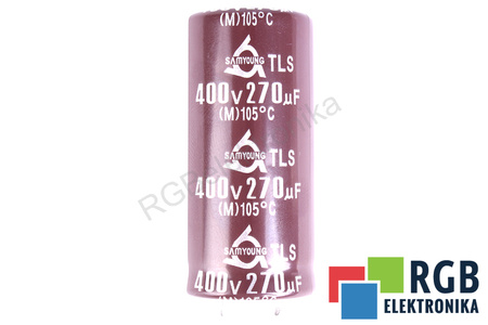 CONDENSATEUR TLS400VS270M22X45 SAMYOUNG ELECTRONICS 270UF, 400V