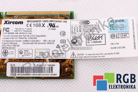 MPCI3A56GSP-100PA XIRCOM MPCI3A56G-100 10-2262-001764