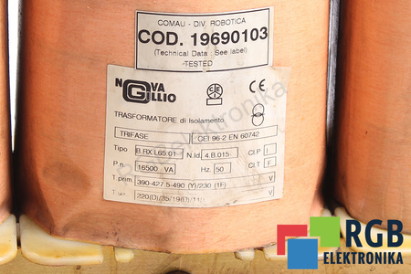 B.RX.L65.01 NOVAGILLO 390-427.5-490/230V, 220/35/19/110V TRANSFORMATEUR