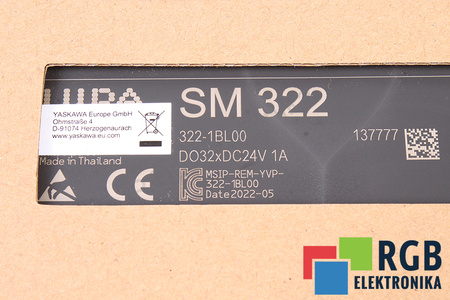 322-1BL00 YASKAWA VIPA SM322 ÉQUIVALENT POUR 6ES7322-1BL00-0AA0 CARTE D’EXTENSION E/S