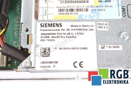 6FC5210-0DF31-2AB0 SIEMENS SINUMERIK PCU 50.3B-C VERSION A