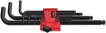 JEU DE CLÉS MÂLES COUDÉES, SYST. MÉTRIQUE, BLACKLASER, 9 PIECES 05022086001 WERA 950/9 HEX-PLUS 6