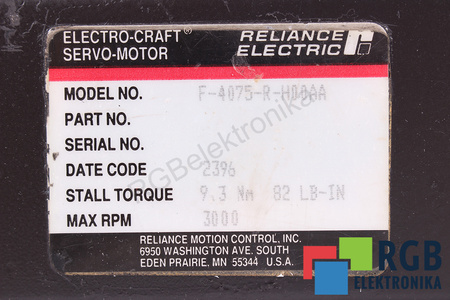 F-4075-R-H00AA RELIANCE ELECTRIC STATOR