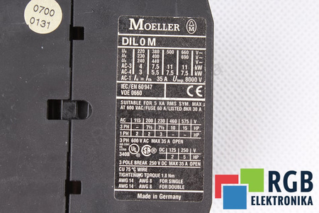 DIL0M MOELLER 24V ITH=35A CONTACTEUR