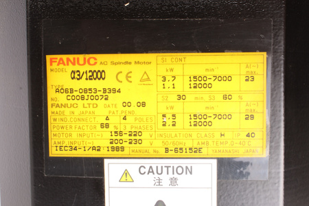 A06B-0853-B394 FANUC A3/12000