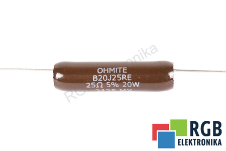 RÉSISTANCE B20J25RE OHMITE 25 OHM