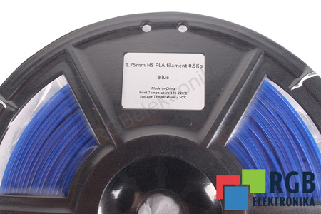 1,75MM HS PLA FILAMENT 0.5KG BLUE FLASHFORGE DIMENSION EXTÉRIEURE DE LA BOBINE 180MM, DIMENSION INTÉRIEURE DE LA BOBINE 50MM, LARGEUR DE LA BOBINE 45MM