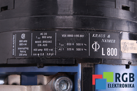L800 KRAUS&NAIMER A11 COMMUTATEUR ROTATIF