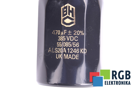 CONDENSATEUR ALS20A1246 BHC COMPONENTS LTD 470UF, 385V