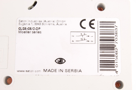 CLS6-C6/2-DP EATON 270383 DISJONCTEUR A MAXIMUM DE COURANT