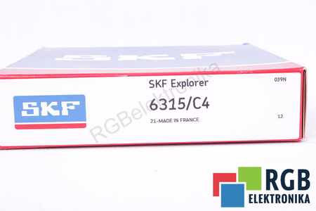 6315/C4 SKF 9000RPM, 5600RPM, 75X160X37 119KN, 76.5KN ROULEMENT