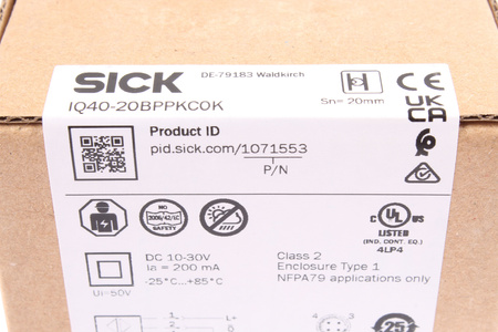 IQ40-20BPPKC0K SICK 1071553 CAPTEUR DE PROXIMITÉ INDUCTIF