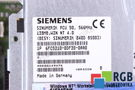 6FC5210-0DF20-0AA0 SIEMENS SINUMERIK PCU 50 VERSION B