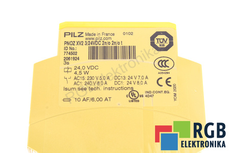 PNOZ XV2 3/24VDC 2N/O 2N/O T PILZ 774502 RELAIS DE SÉCURITÉ