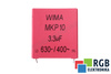 CONDENSATEUR MKP1J043307H00JSSD WIMA MKP10, 3.3UF, 630/400V
