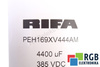 CONDENSATEUR PEH169XV444AM RIFA 4400UF, 385V