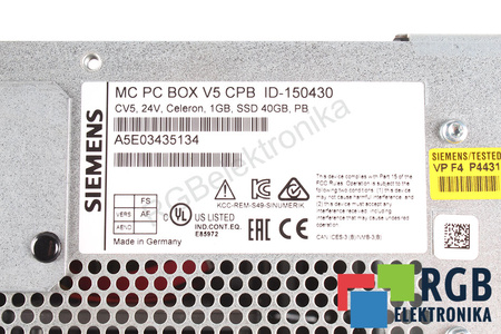 6FC5210-0DF52-2AA0 SIEMENS VERSION B SINUMERIK PCU 50.5-C