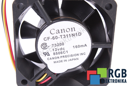 CF-60-T311N1D 12VDC CANON 60X60X25MM, 12V, 0.16A VENTILATEUR