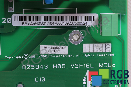 KM825940G01 KONE 825943 H05 V3F16L MCLC