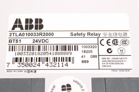 BT51 ABB 2TLA010033R2000 RELAIS DE SÉCURITÉ