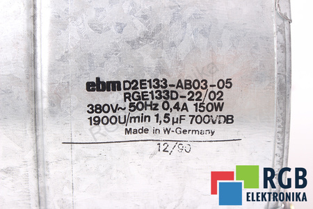 D2E133-AB03-05 EBM PAPST RGE133D-22/02 380VAC VENTILATEUR