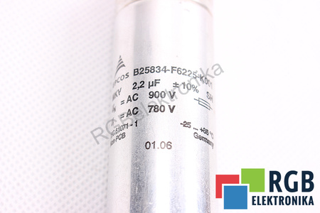 CONDENSATEUR B25834-F6225-K001 EPCOS 2.2UF, 900VAC, 780VAC