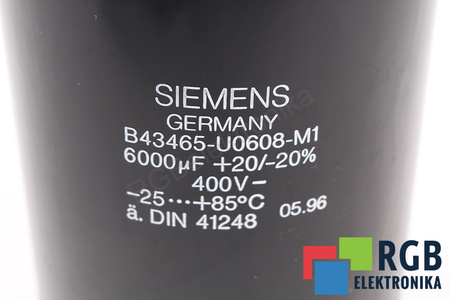 CONDENSATEUR B43465-U0608-M1 SIEMENS 6000UF, 400VDC