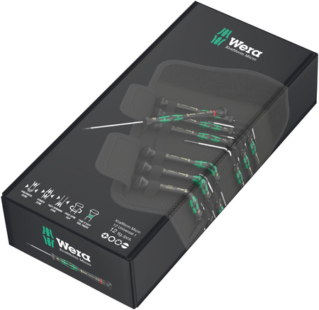 JEU DE TOURNEVIS ÉLECTRONICIEN KRAFTFORM MICRO 12 UNIVERSAL 1, 12 PIECES 05073675001 WERA KRAFTFORM MICRO 12 UNIVERSAL 1