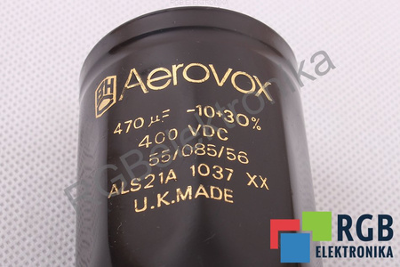 CONDENSATEUR ALS21A1037XX BHC COMPONENTS LTD 55/085/56 470UF, 400VDC