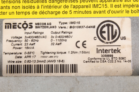 IMC15 MECOS TRAXLER BG10837-04NE 16KVA