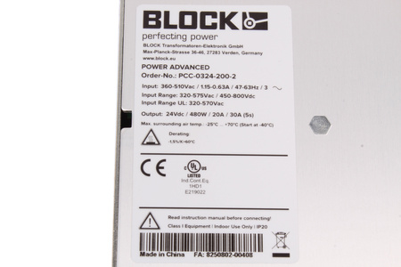 PCC-0324-200-2 BLOCK POWER COMPACT ALIMENTATION A DÉCOUPAGE (SMPS)