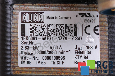 1FK6081-6AF71-1ZZ9-Z Z:S47 00-100-596 KUKA