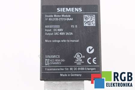 6SL3120-2TE13-0AA4 SIEMENS SINAMICS S120