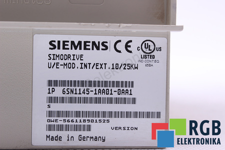 6SN1145-1AA01-0AA1 SIEMENS PLAQUE ARRIERE