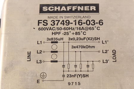 FS3749-16-03-6 SCHAFFNER FILTRE