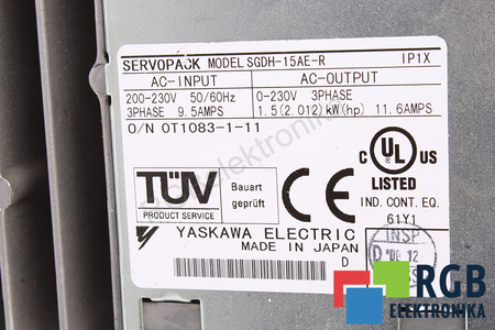 SGDH-15AE-R YASKAWA SERVOPACK